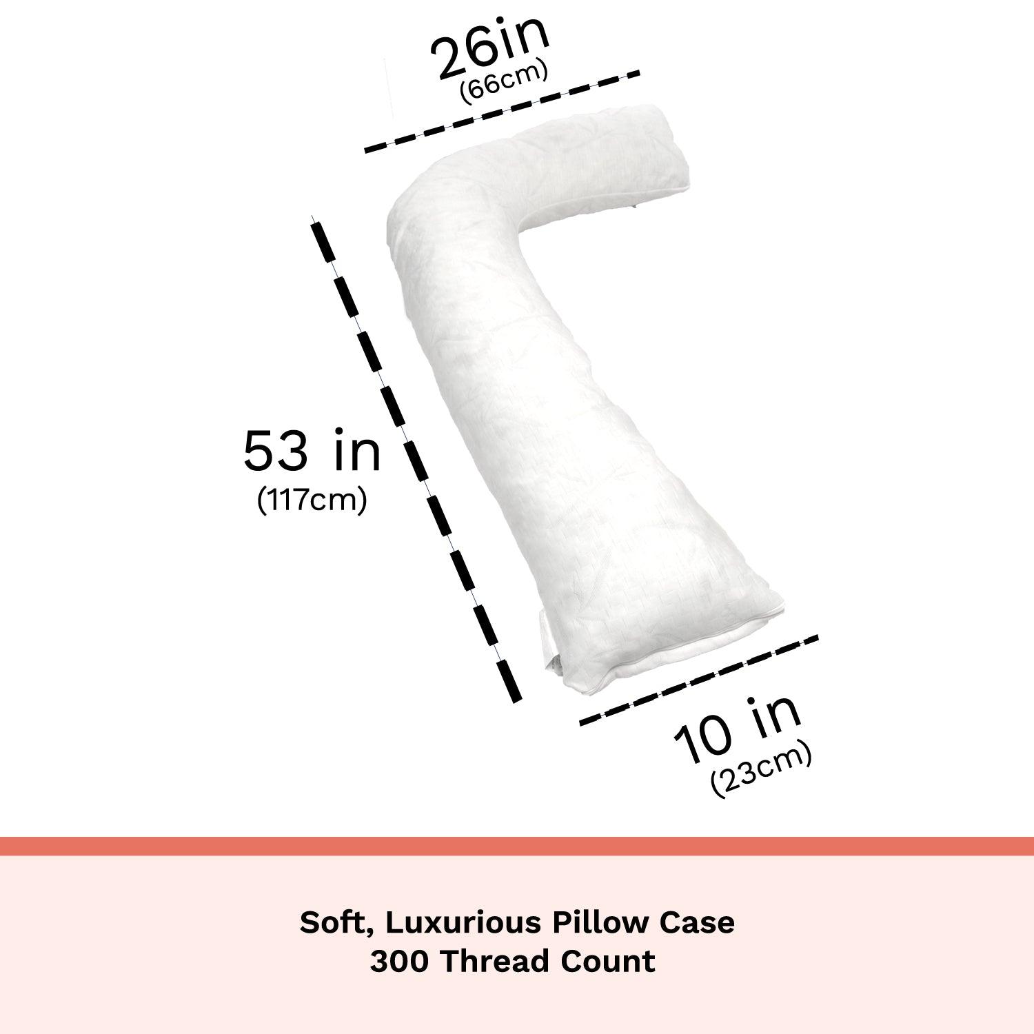 Organic Latex J-Shape Body Pillow