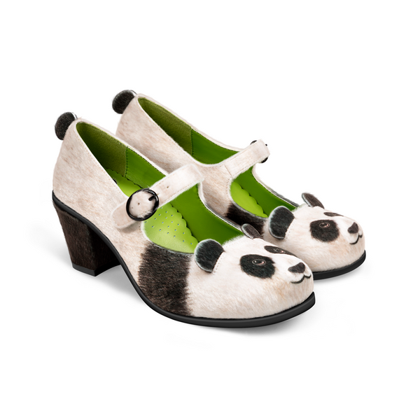 Hot Chocolate Design Mid Heels Panda Women's Mary Jane Pump