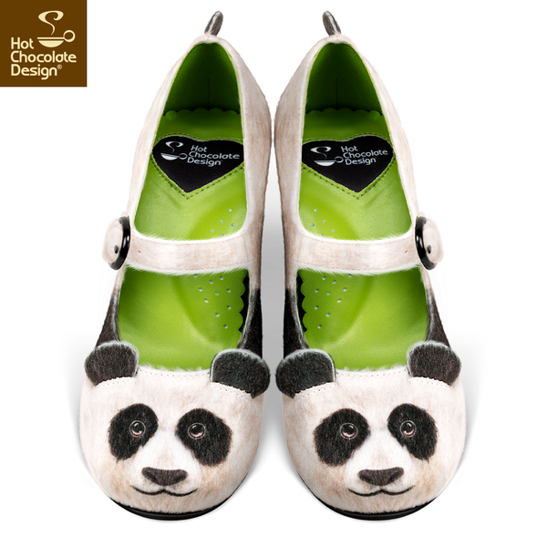 Hot Chocolate Design Mid Heels Panda Women's Mary Jane Pump