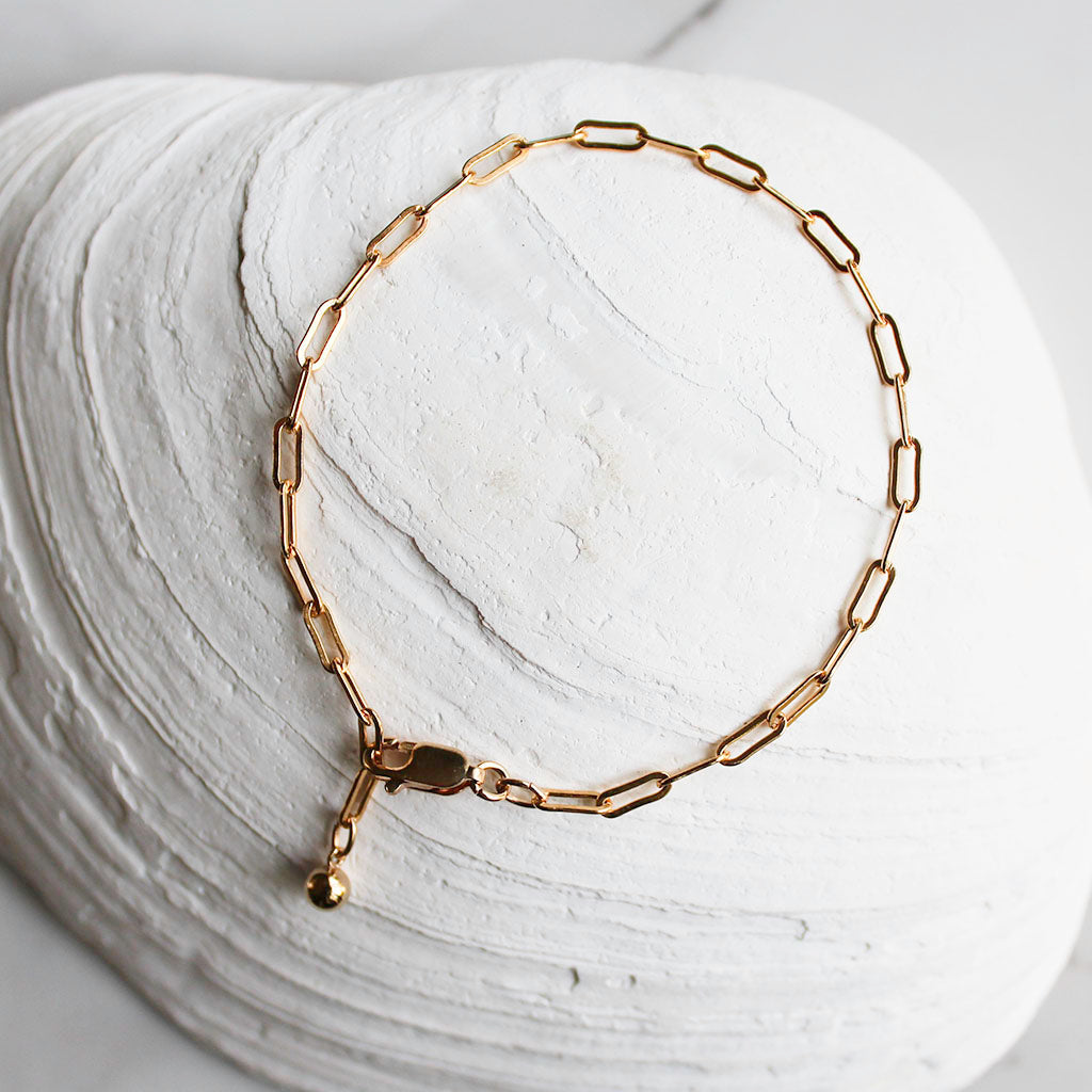 PAPERCLIP BRACELET - 14K Gold fill