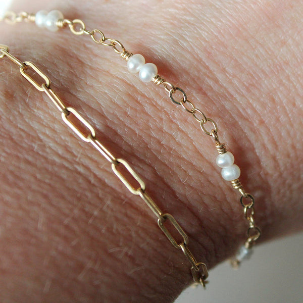 PAPERCLIP BRACELET - 14K Gold fill