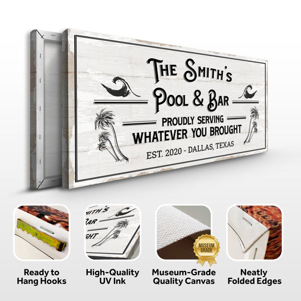 Personalized Rustic Pool And Bar Sign III