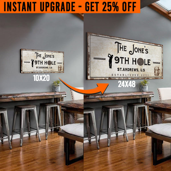 Upgrade Your 20x10 Inches '19th Hole Golf' (Style 1) Canvas To 48x24 Inches