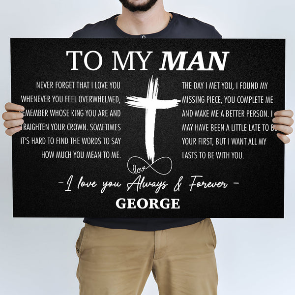 To My Man Father's Day Gift Sign