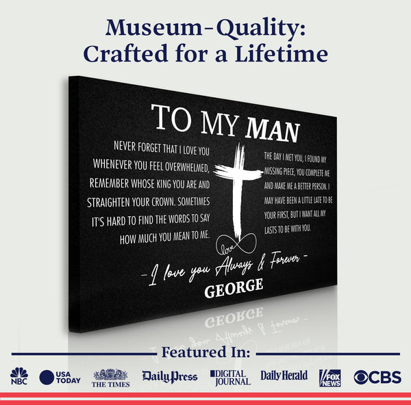 To My Man Father's Day Gift Sign
