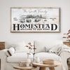 Vintage Homestead Sign IV - 20x10 inch Medium Premium Gallery Wrapped