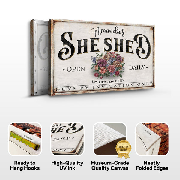 Personalized She Shed Sign XIII