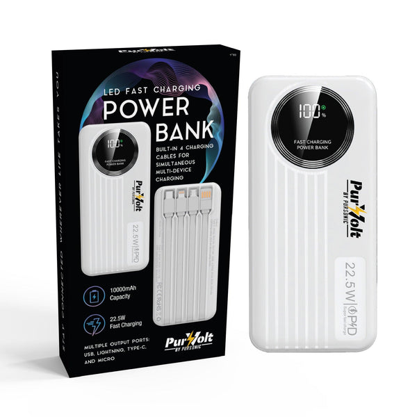 Emergency Prep Bundle: Pursonic 2-in-1 Ultra Bright Flashlight & LED Fast Charging Power Bank