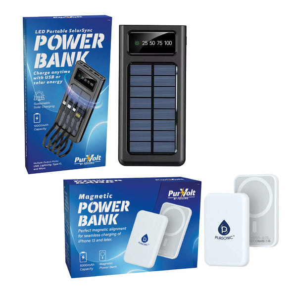 🌍✨ Pursonic Power-on-the-Go Travel Bundle: Stay Charged Anywhere, Anytime! 🔋🚦 - Gifts for You 'n Me