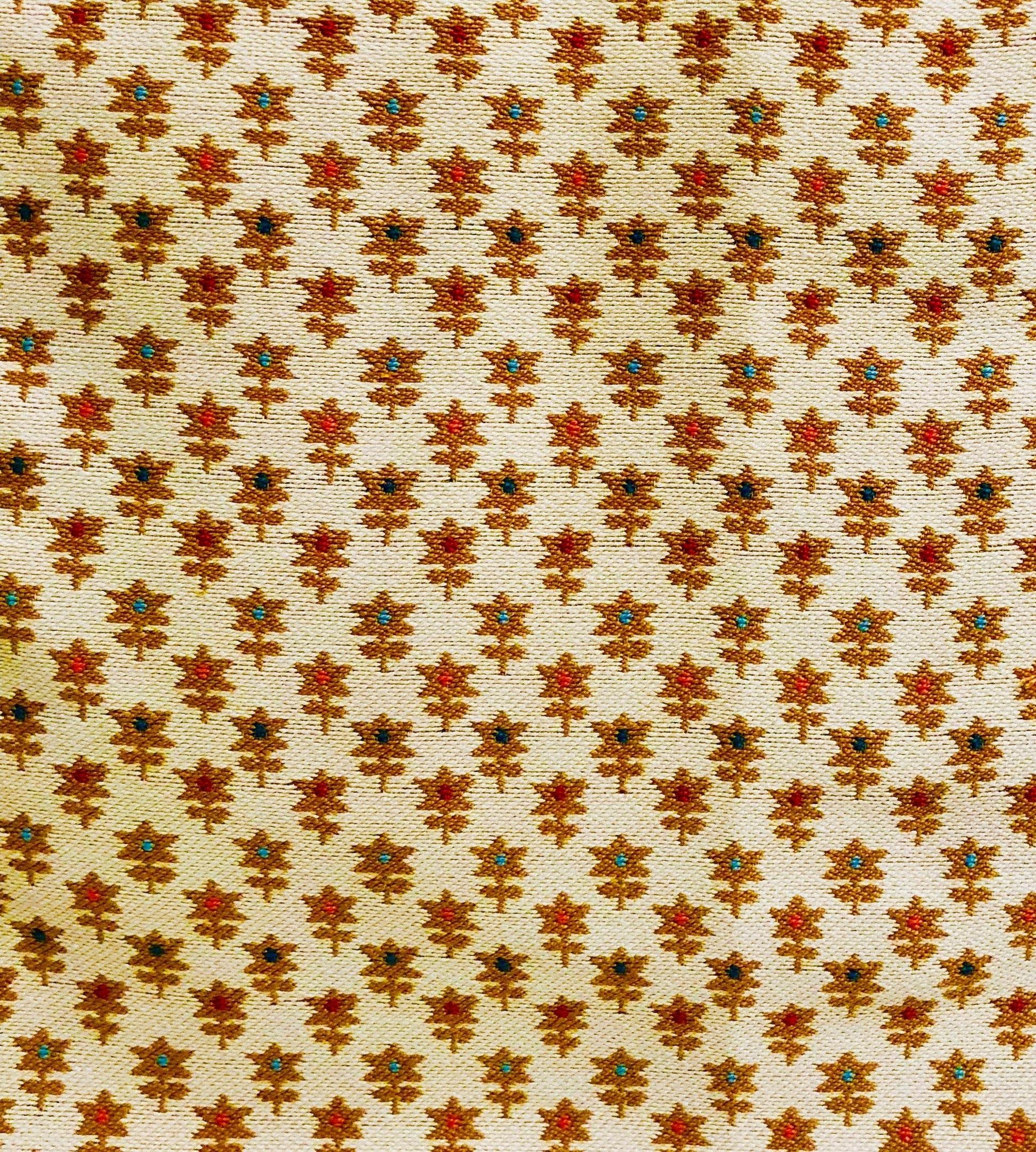 Rosy Posse Orange and Tan Floral Luxury Throw Pillow
