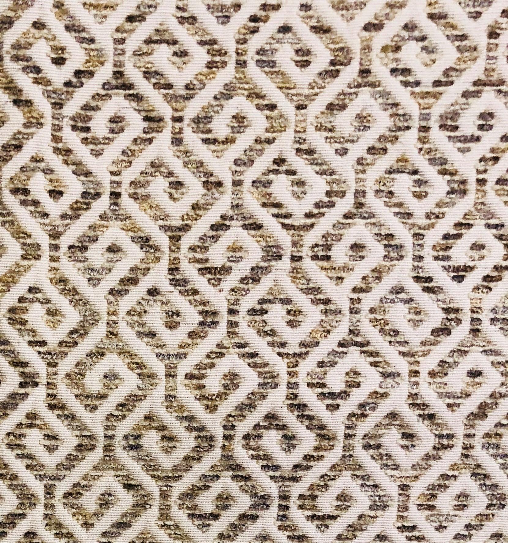 Omni Truffle Brown Shades Maze Luxury Throw Pillow