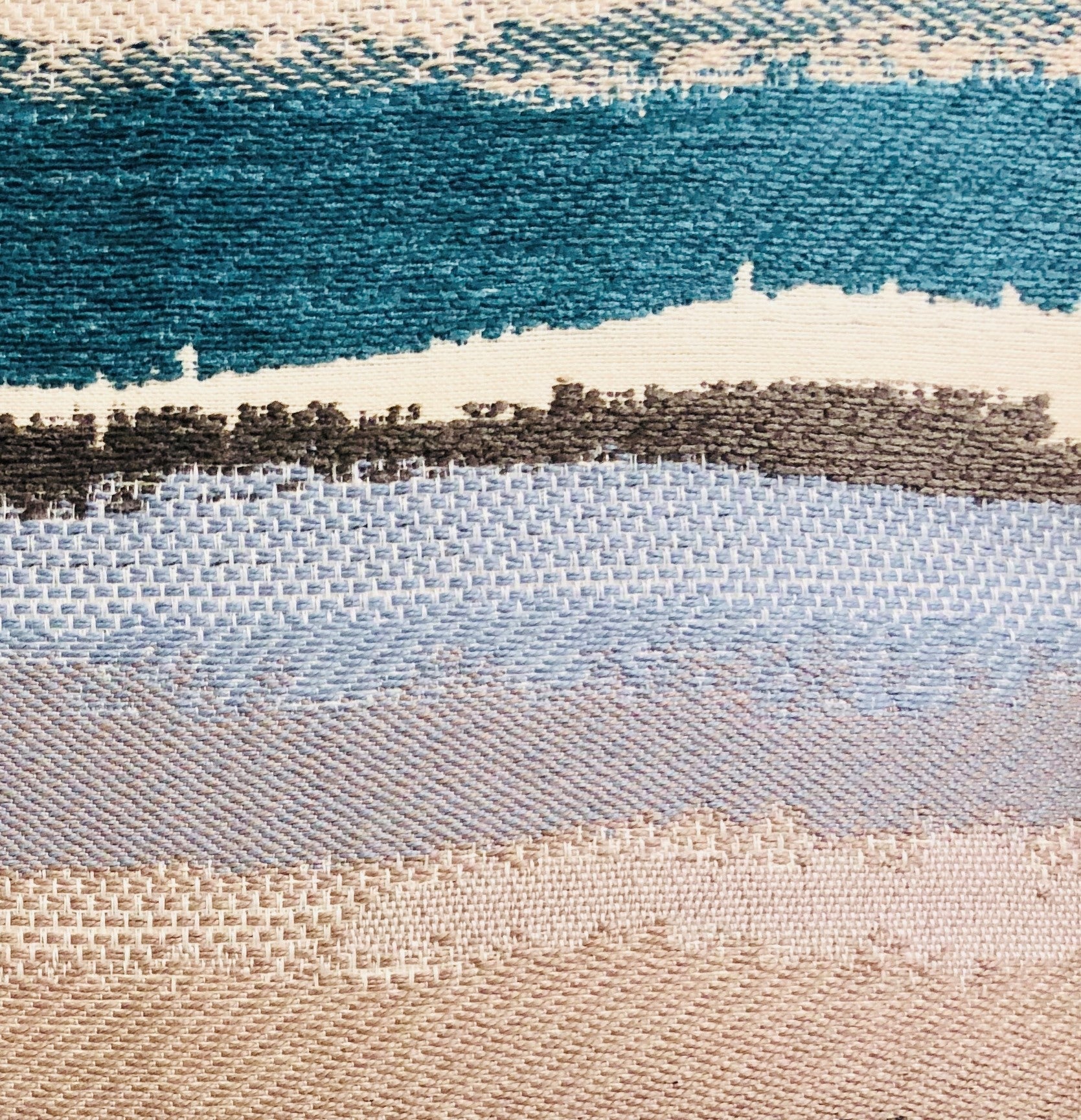 Blue Stone River Sand Multi Color Luxury Throw Pillow