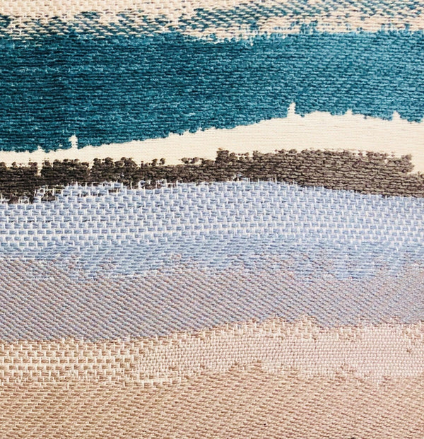 Blue Stone River Sand Multi Color Luxury Throw Pillow