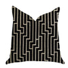 Posh Lady Black and Beige Tones Luxury Throw Pillow