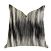 Black Crystal Luxury Throw Pillow in Black and Beige Tones