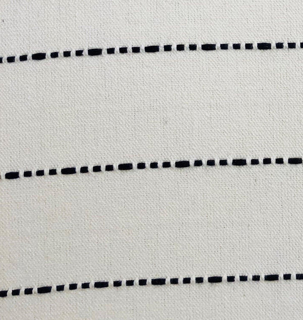 Interweave Vanilla Bean Luxury Throw Pillow in Black and White