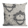 Leilani Fleurs Luxury Throw Pillow in Blue and Beige Tones