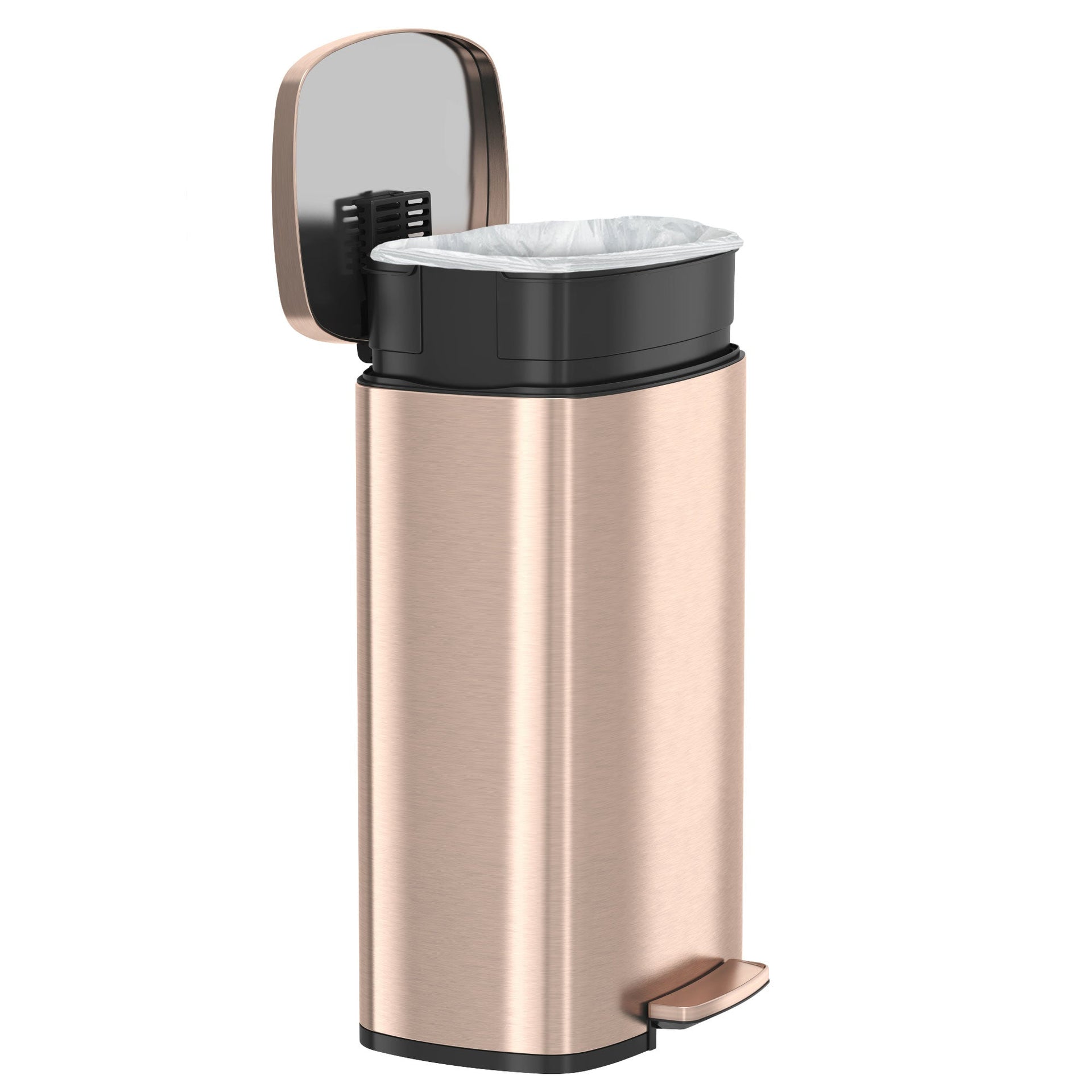 13.2 Gallon / 50 Liter SoftStep Rose Gold Step Pedal Trash Can