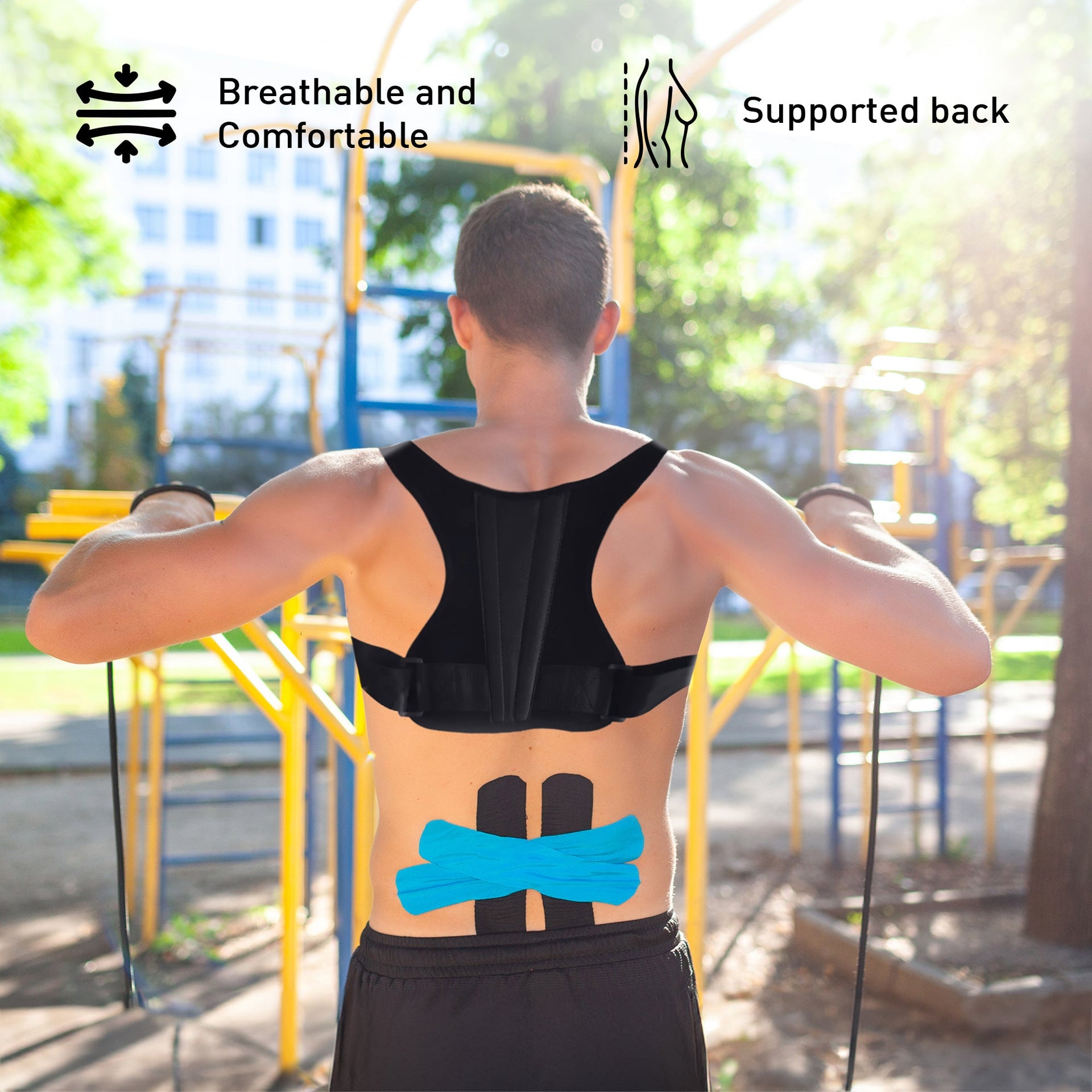 Adjustable Posture Corrector & Professional Massage Gun