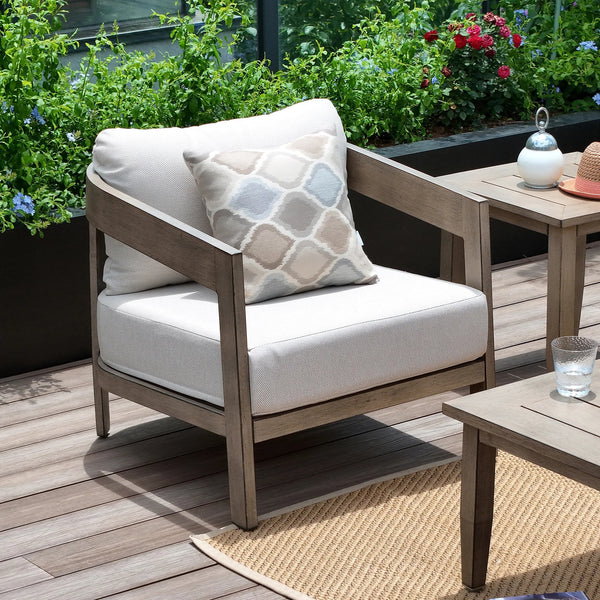 PEAKHOME Harmonti Outdoor Aluminum Club Chair With Cushions Set of 2