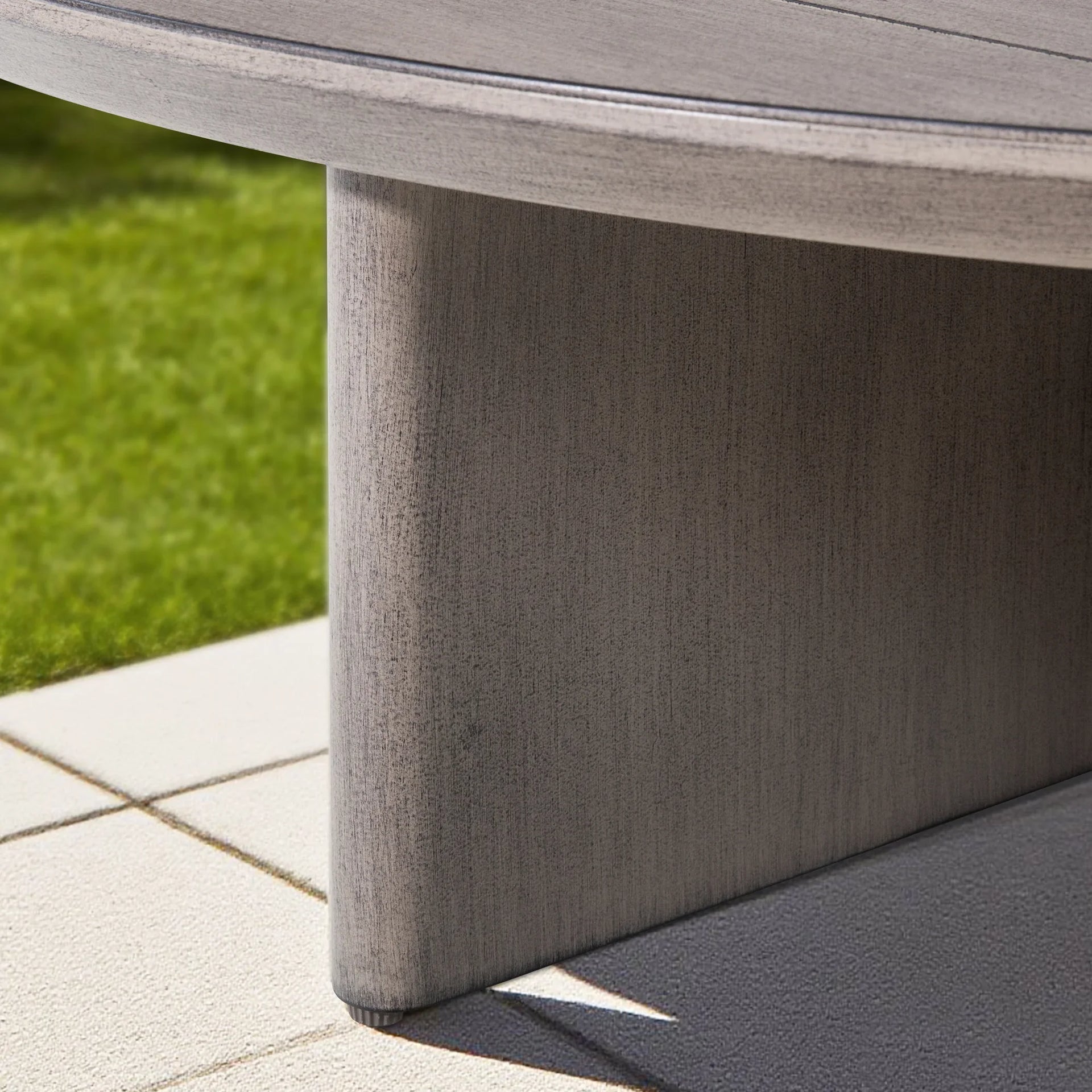Sereno Outdoor Aluminum Sofa Set With Swivel Chairs and Round Coffee Table