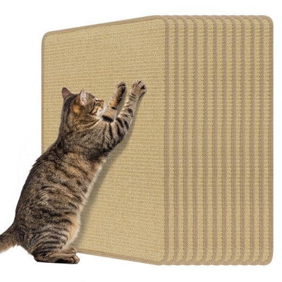 12 Pieces Cat Scratcher Mat Set 24  x 16 Inch Natural Sisal Pads