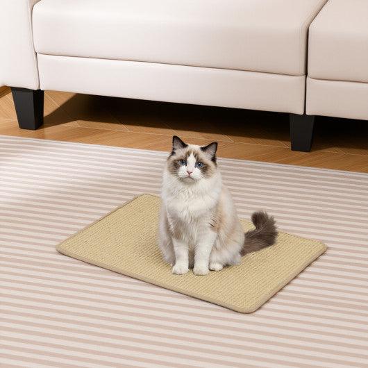 12 Pieces Cat Scratcher Mat Set 24  x 16 Inch Natural Sisal Pads