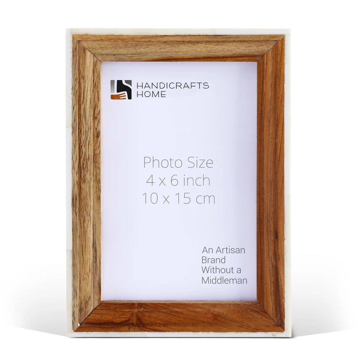 Picture Frame Fairground Exhibit Collection Bone Inlay & Wood Natural – 4x6 & 5x7