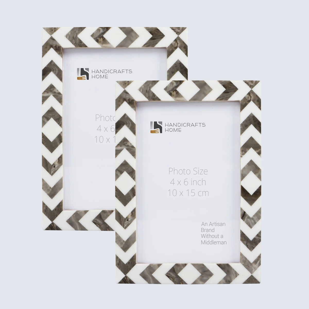 Picture Frame Lisbon Cortica Collection Resin Inlay Brown & White – 3 sizes(Pack of 2)