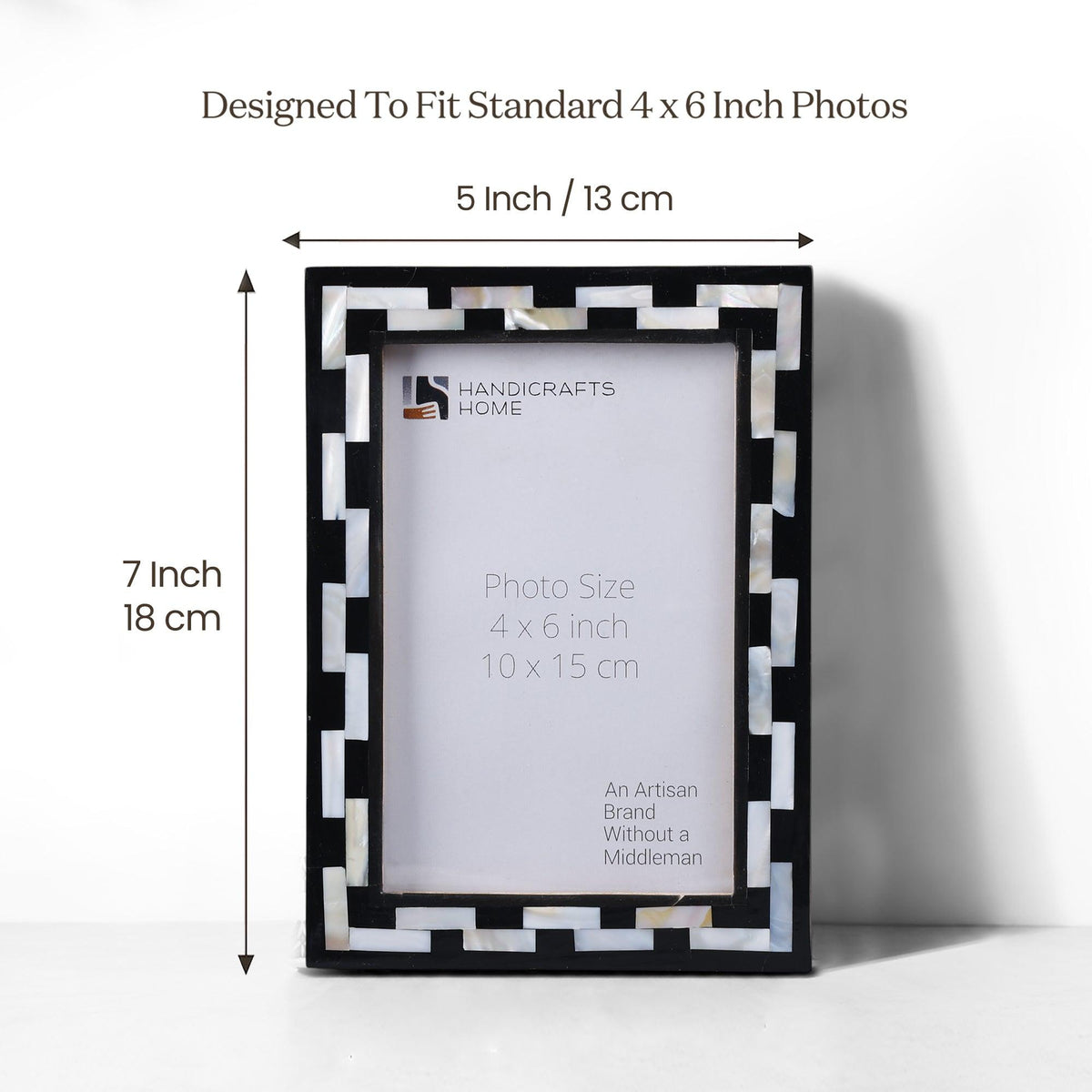 Picture Frames Pearlescent Tiptoe Collection Mother of Pearl & Resin Inlay, 3 Sizes