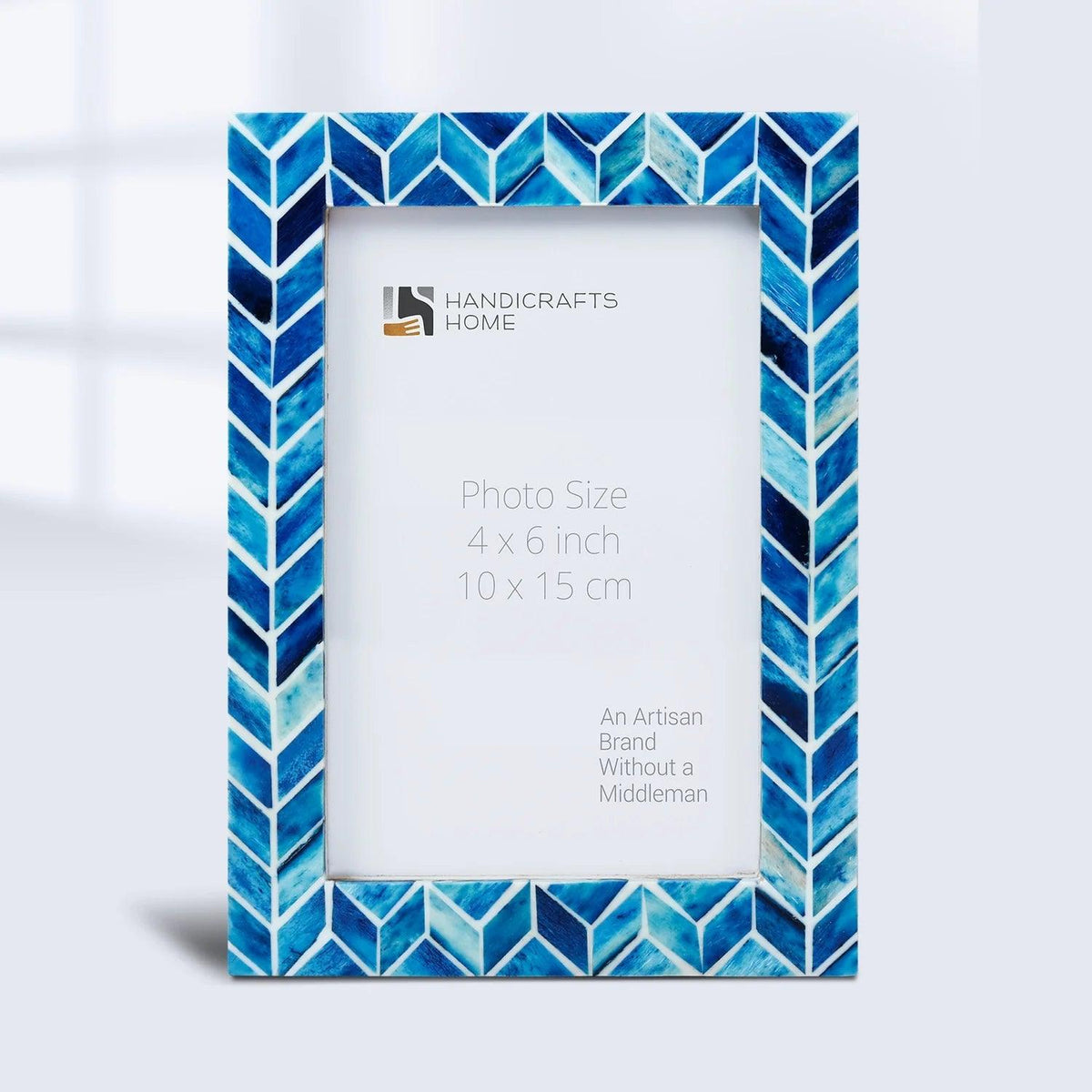 Picture Frame Arctic Ice Pattern Collection Resin inlay Blue & White 4x6, 5x7 & 8x10