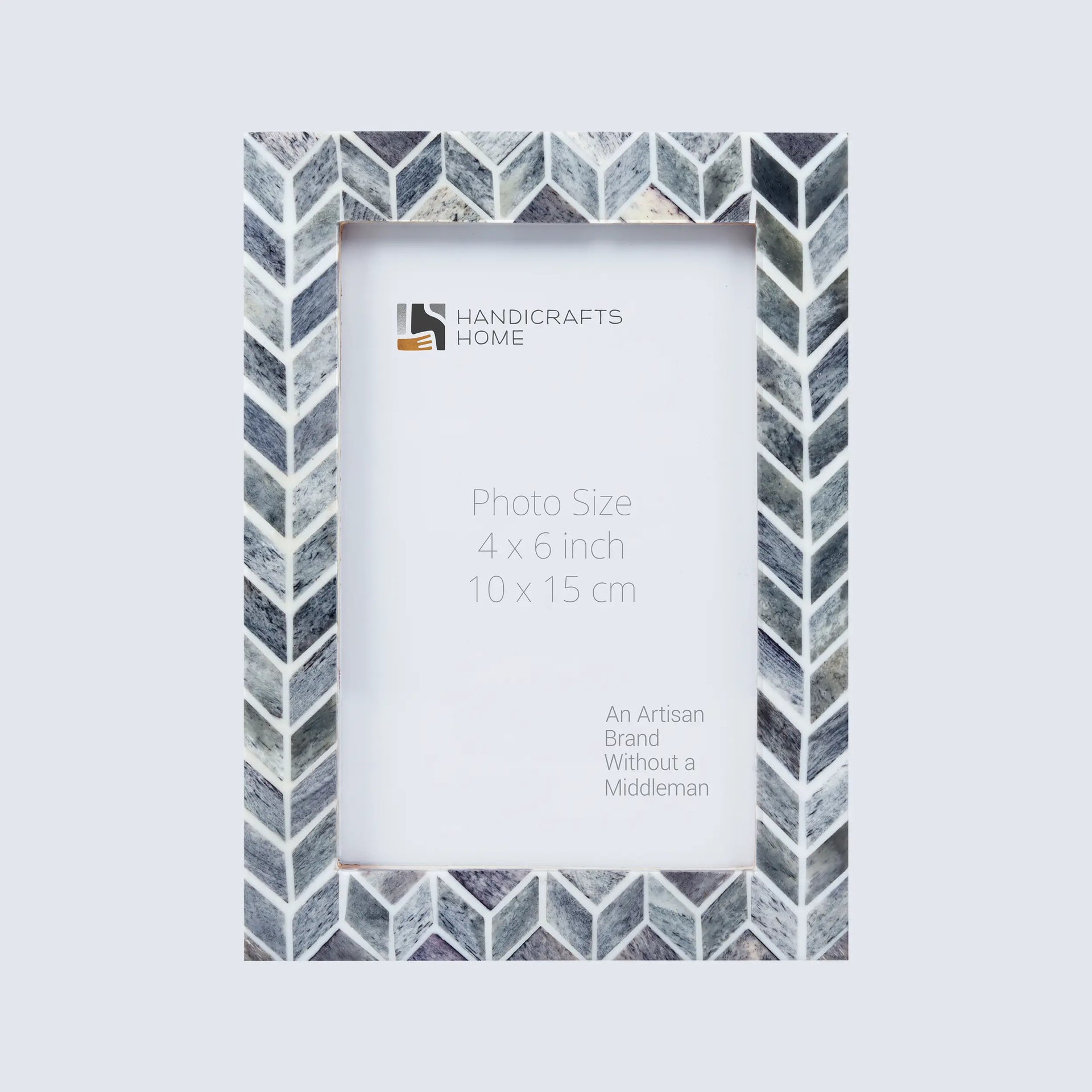 Picture Frames Artic Smoke Pattern Bone & Resin Inlay Collection in 3 Sizes