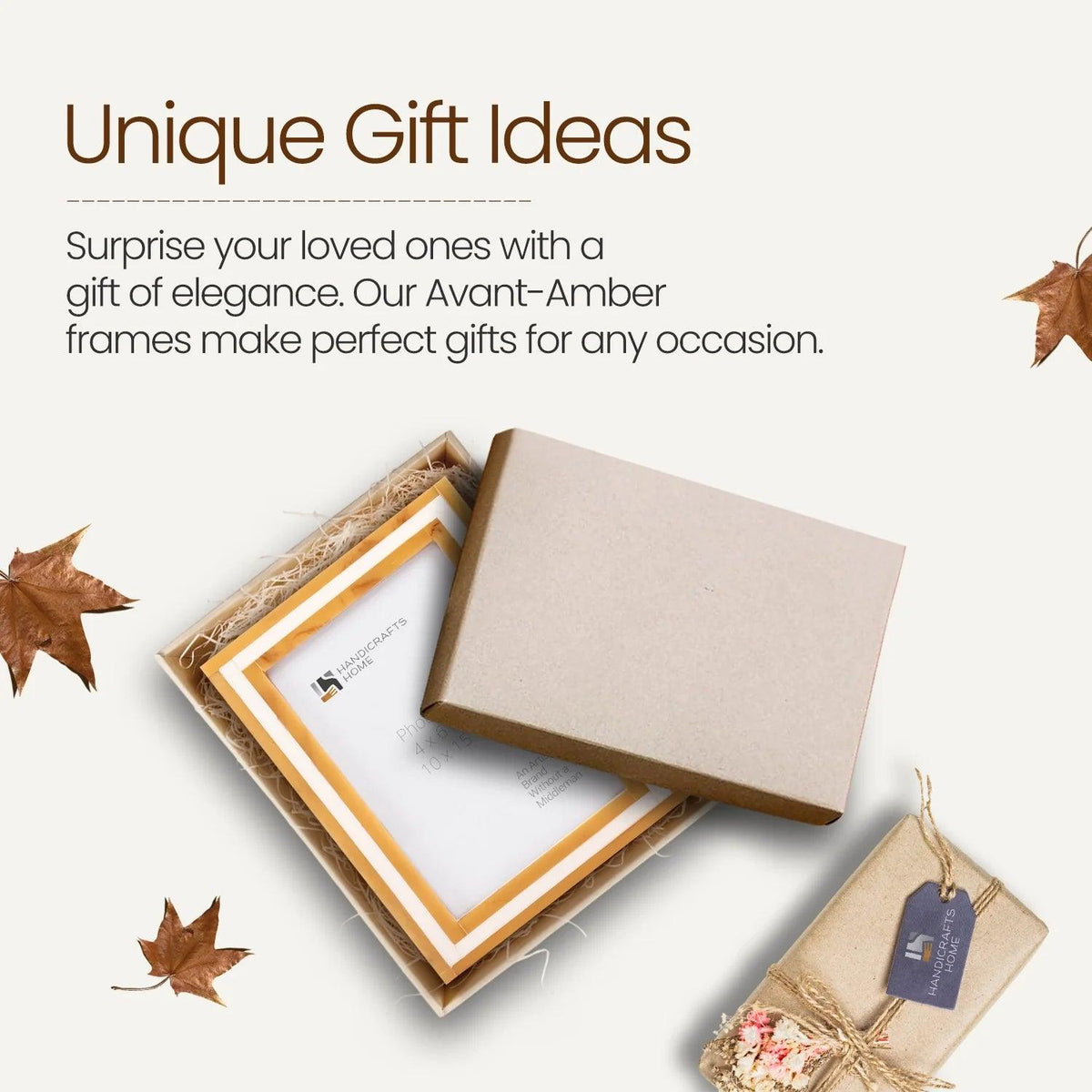 Picture Frame Avant Amber Collection Resin Inlay Orange & White – 4x6, 5x7 & 8x10