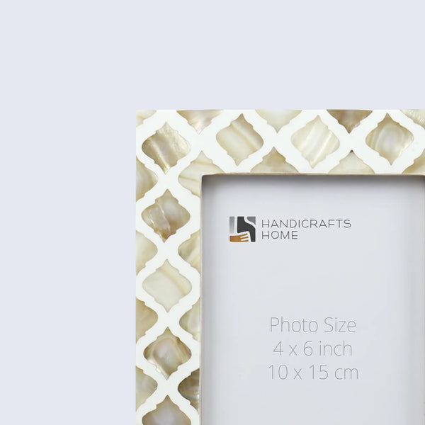 Picture Frames Moor Earth Mother of Pearl & Resin Collection in 3 Sizes