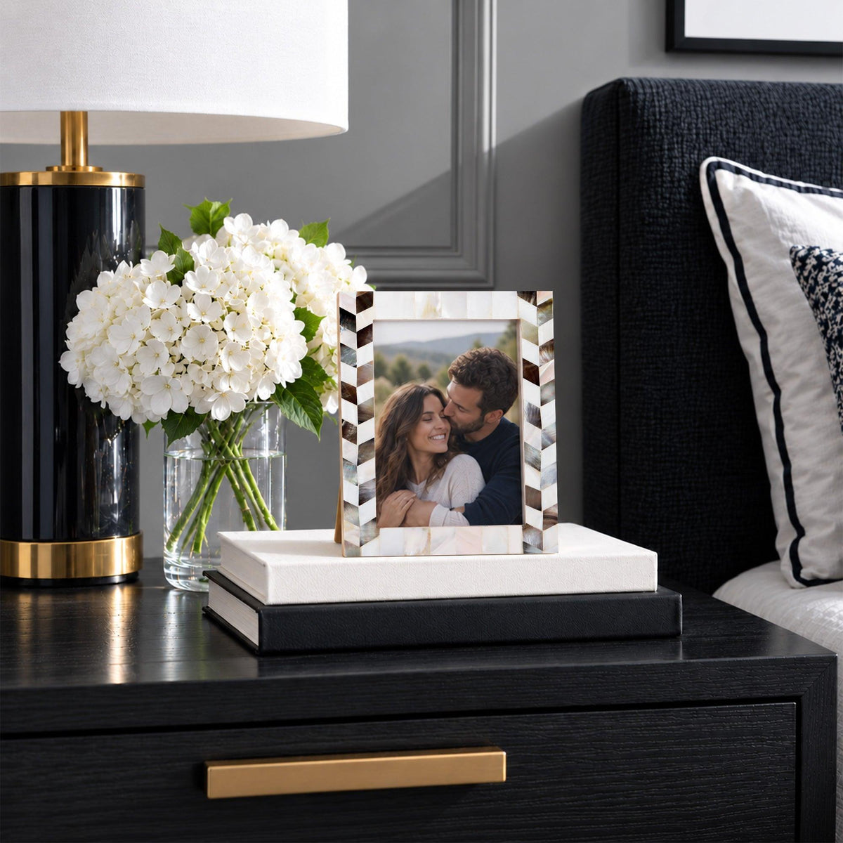 Mother of Pearl Picture Frame | Pearlescent Barley | 4x6 5x7 8x10