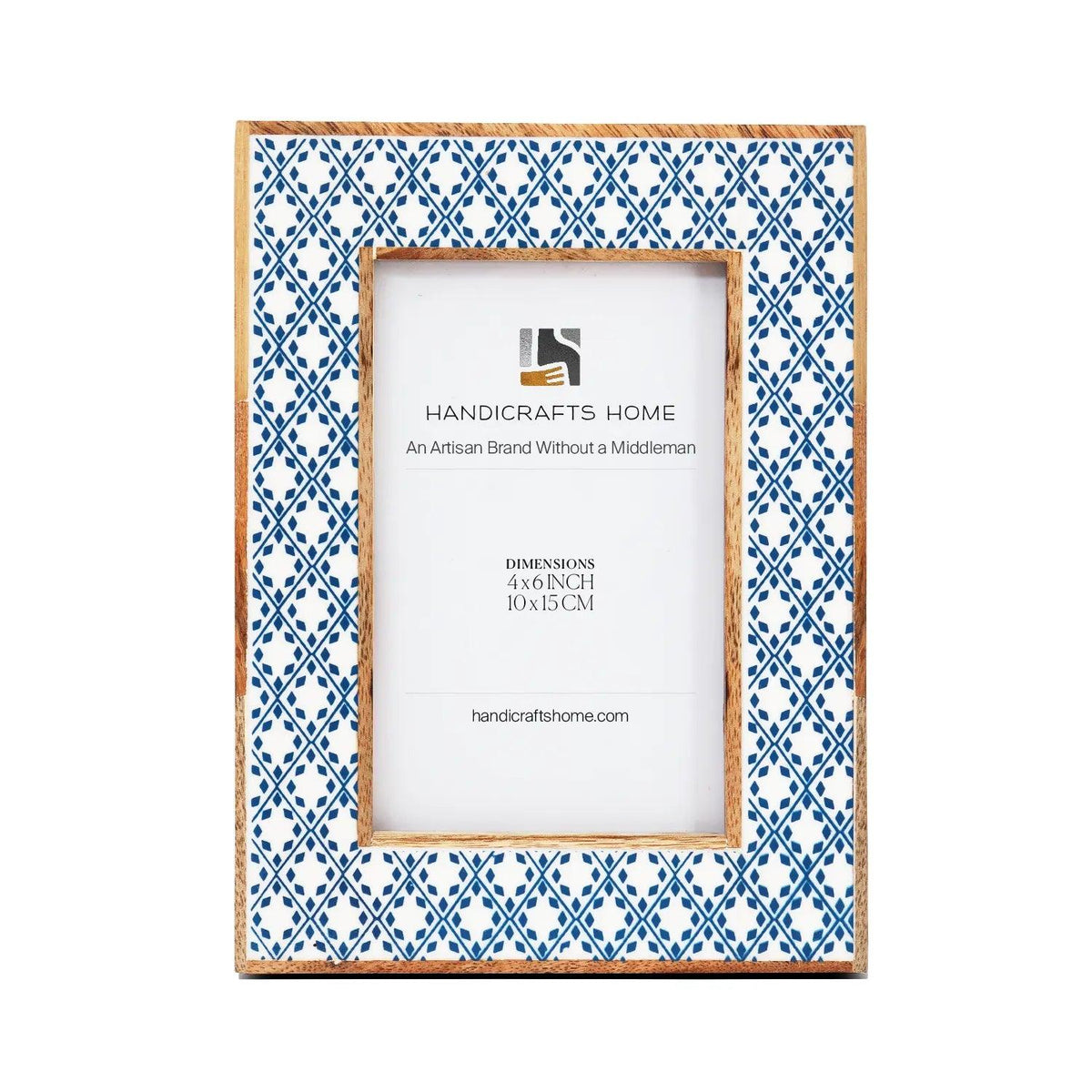 Rhythm Diamond Picture Frame Blue Resin Inlay 4x6 5x7 8x10