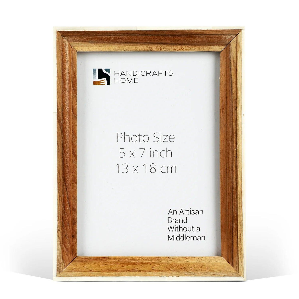 Picture Frame Fairground Exhibit Collection Bone Inlay & Wood Natural – 4x6 & 5x7