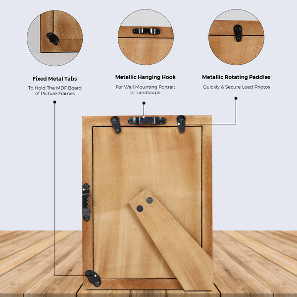 Picture Frames Artic Smoke Pattern Bone & Resin Inlay Collection in 3 Sizes