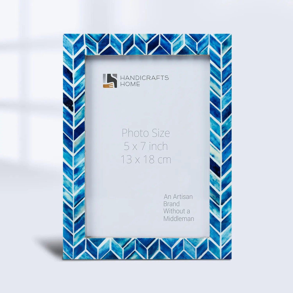 Picture Frame Arctic Ice Pattern Collection Resin inlay Blue & White 4x6, 5x7 & 8x10