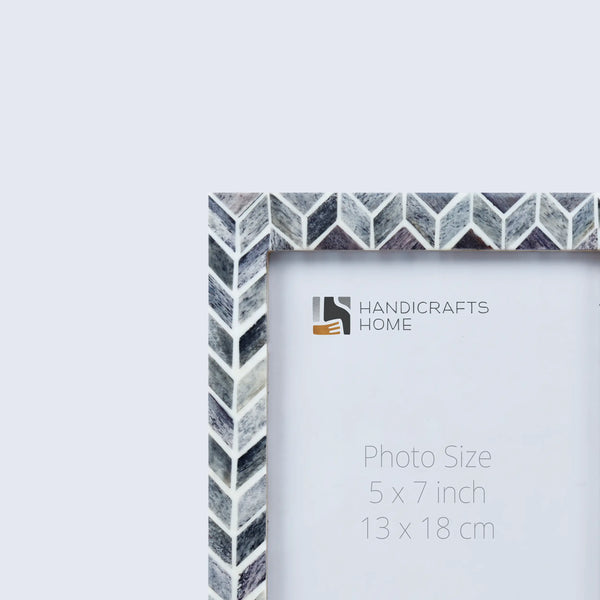 Picture Frames Artic Smoke Pattern Bone & Resin Inlay Collection in 3 Sizes