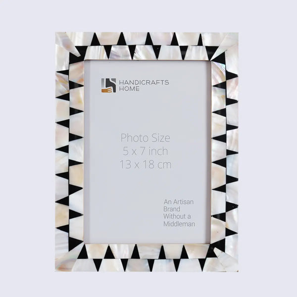 Picture Frames Pearlescent Flash Pattern Mother of Pearl & Resin Collection in 3 Sizes