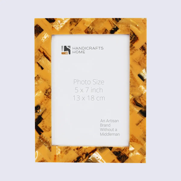 Picture Frames Pearlescent Honey Pattern Resin Inlay Collection in 3 Sizes