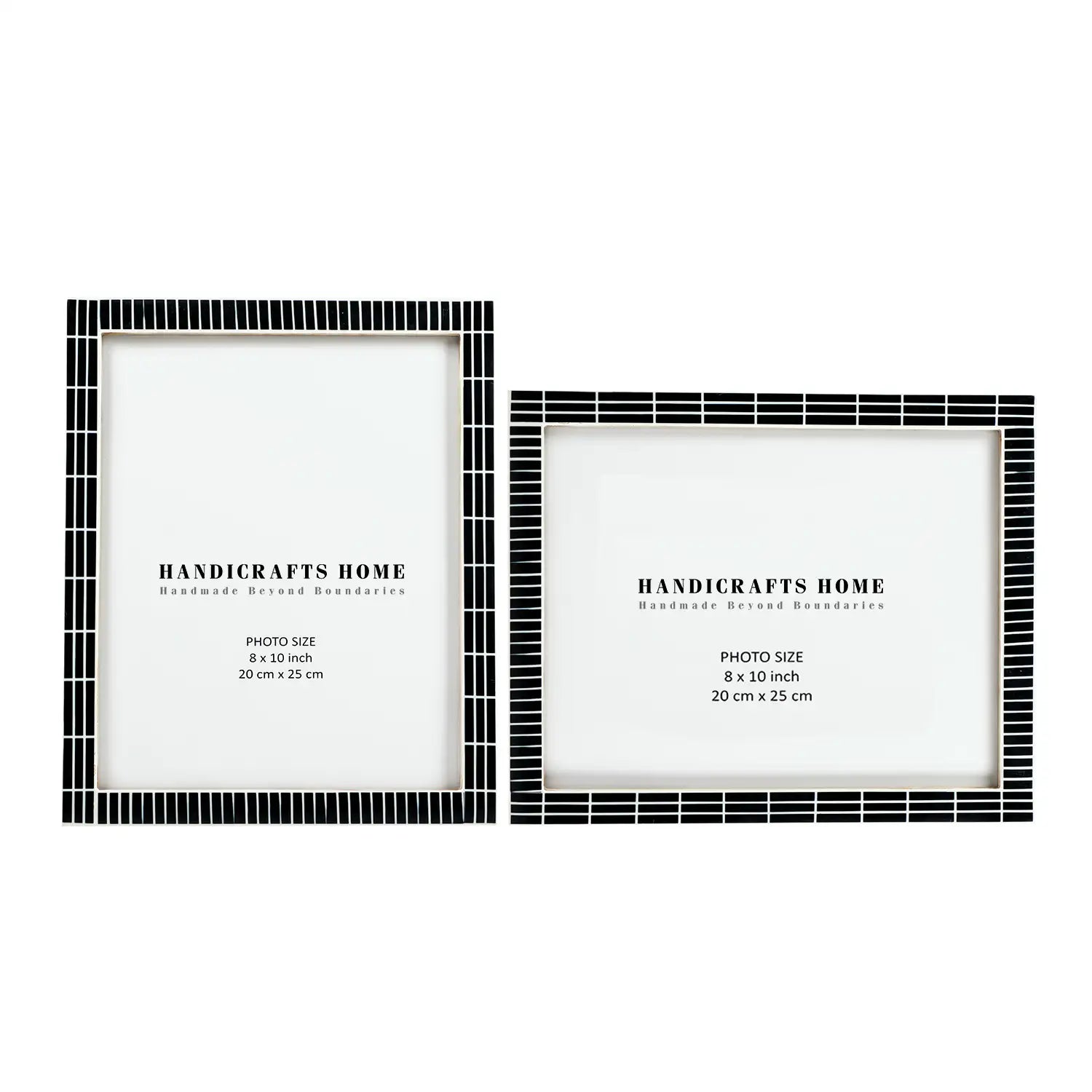 Picture Frames Manhattan Skyline Pattern Resin Inlay Collection in 3 Sizes, Pack of 2