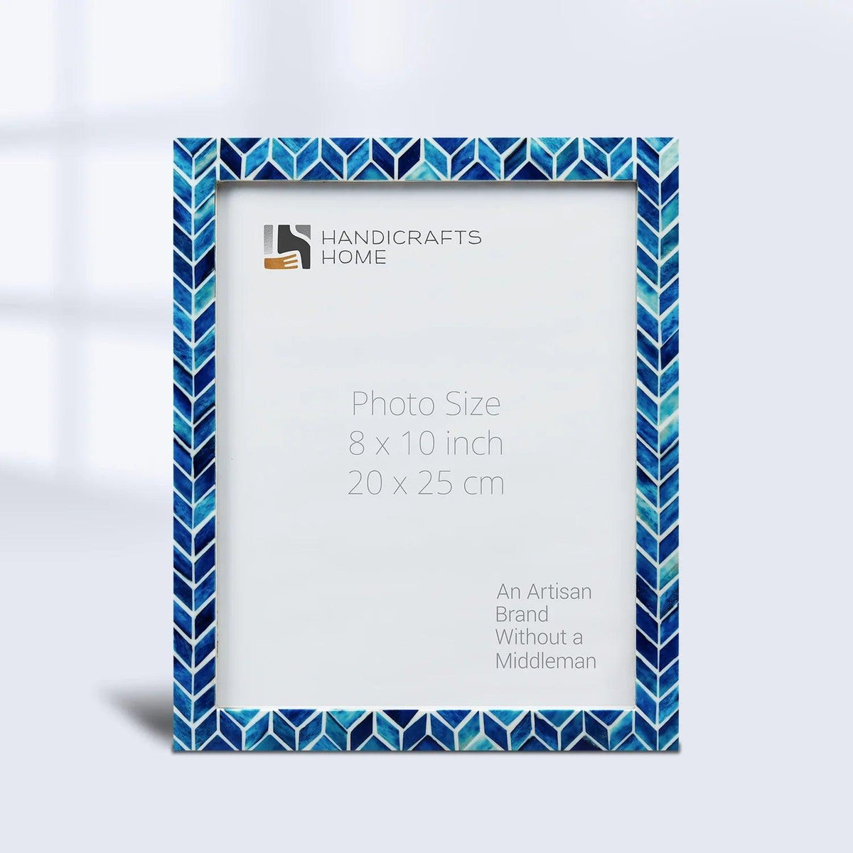 Picture Frame Arctic Ice Pattern Collection Resin inlay Blue & White 4x6, 5x7 & 8x10