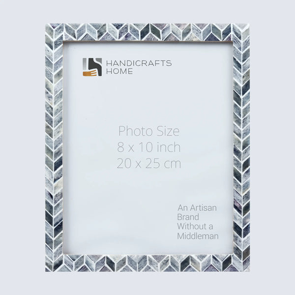 Picture Frames Artic Smoke Pattern Bone & Resin Inlay Collection in 3 Sizes