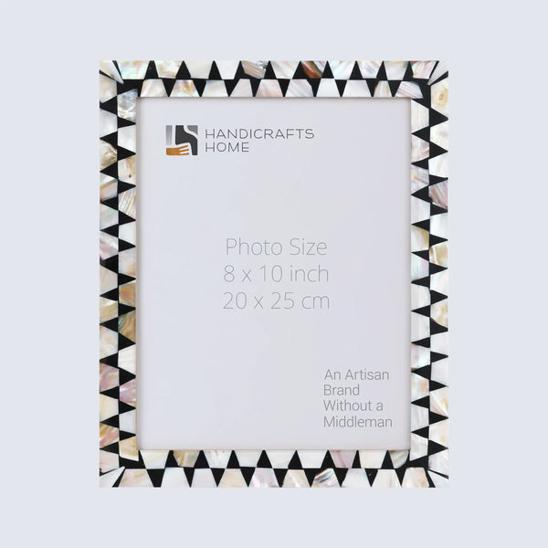 Picture Frames Pearlescent Flash Pattern Mother of Pearl & Resin Collection in 3 Sizes