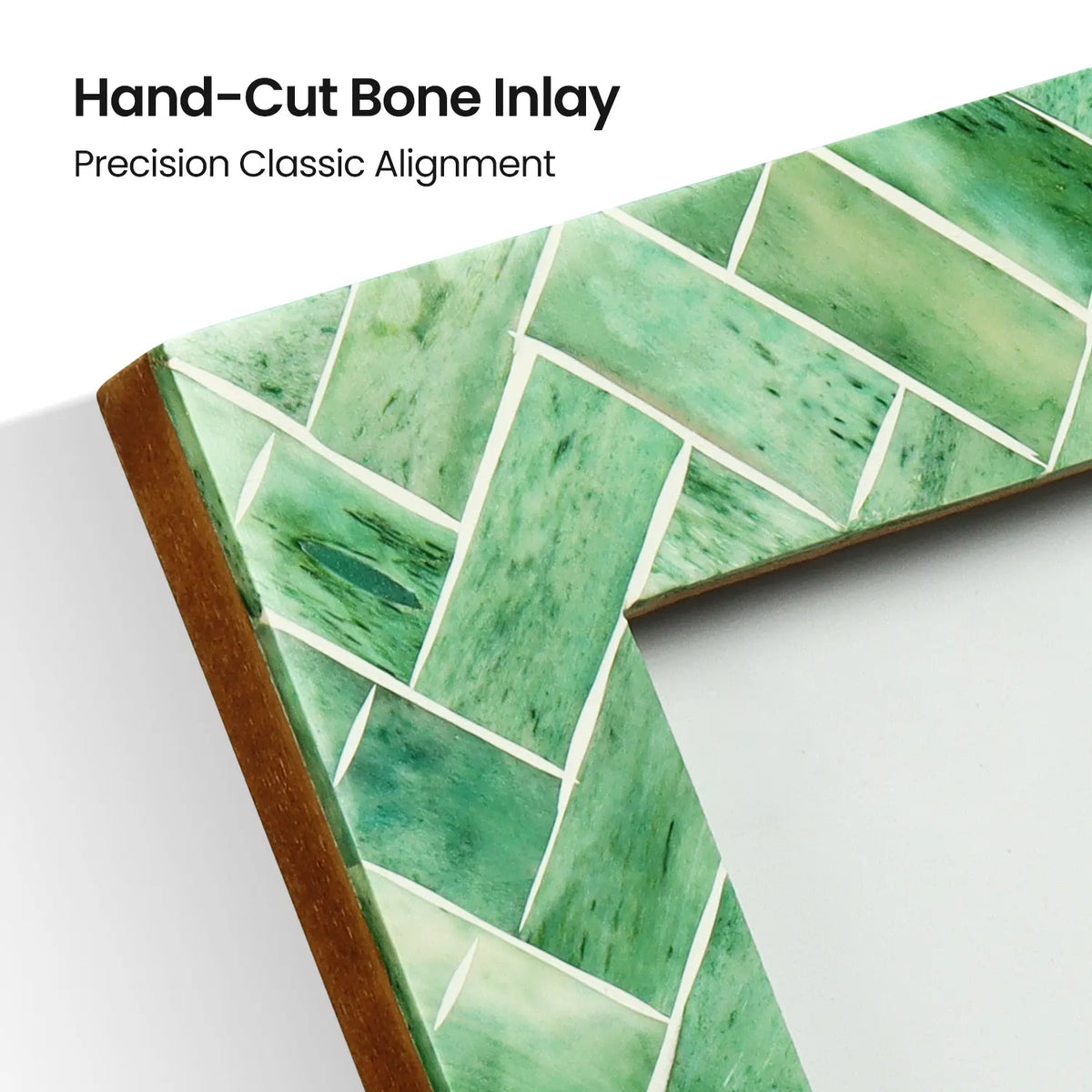 Green Bone Inlay Picture Frame | Leaf Collection | 4x6