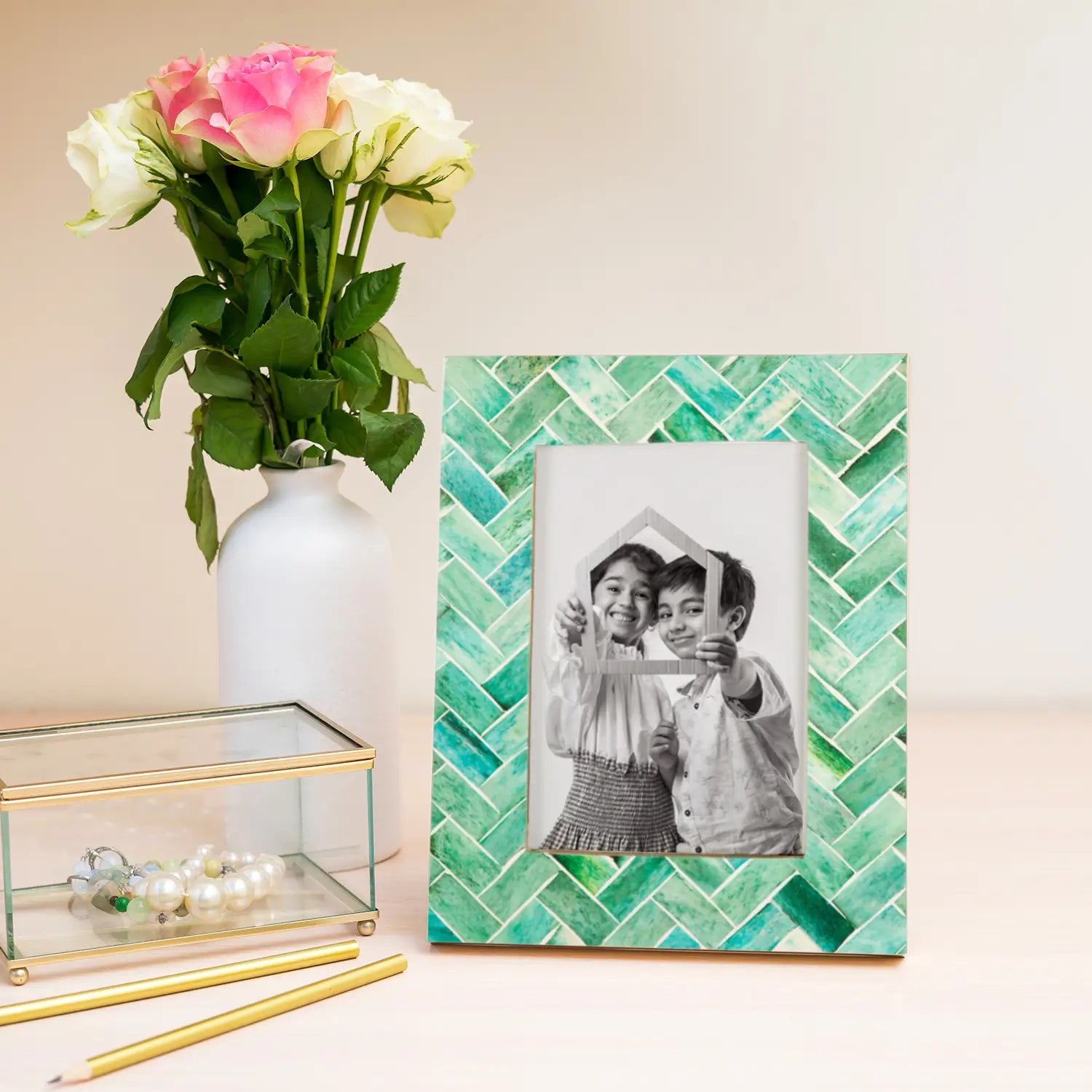 Picture Frames Nature Inspired Bone Inlay Collection in 4x6