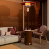 Pamapic 48,000 BTU Patio Heater Propane with Table Design & Wheels, Commercial & Residential