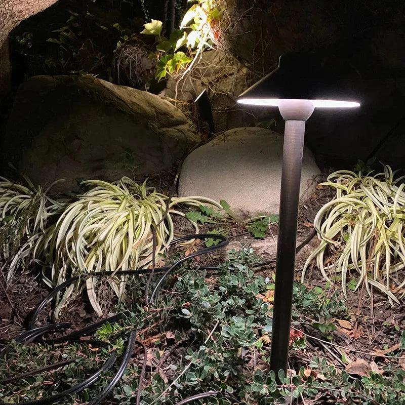 PLB02 Clear Lens Outdoor Garden Pathway Light | 12V Low Voltage Brass Path Light
